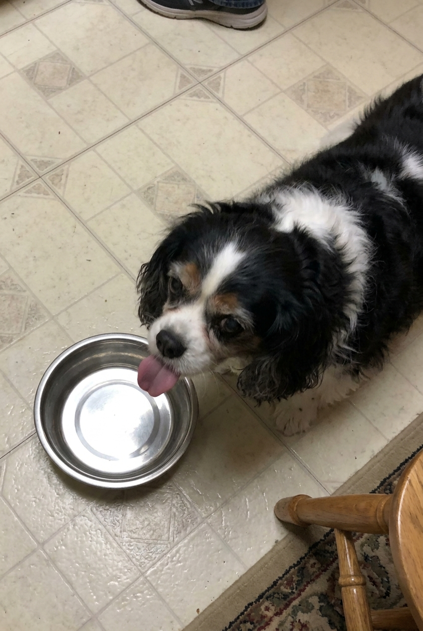 Bella, 8, cavalier — 4 weeks in