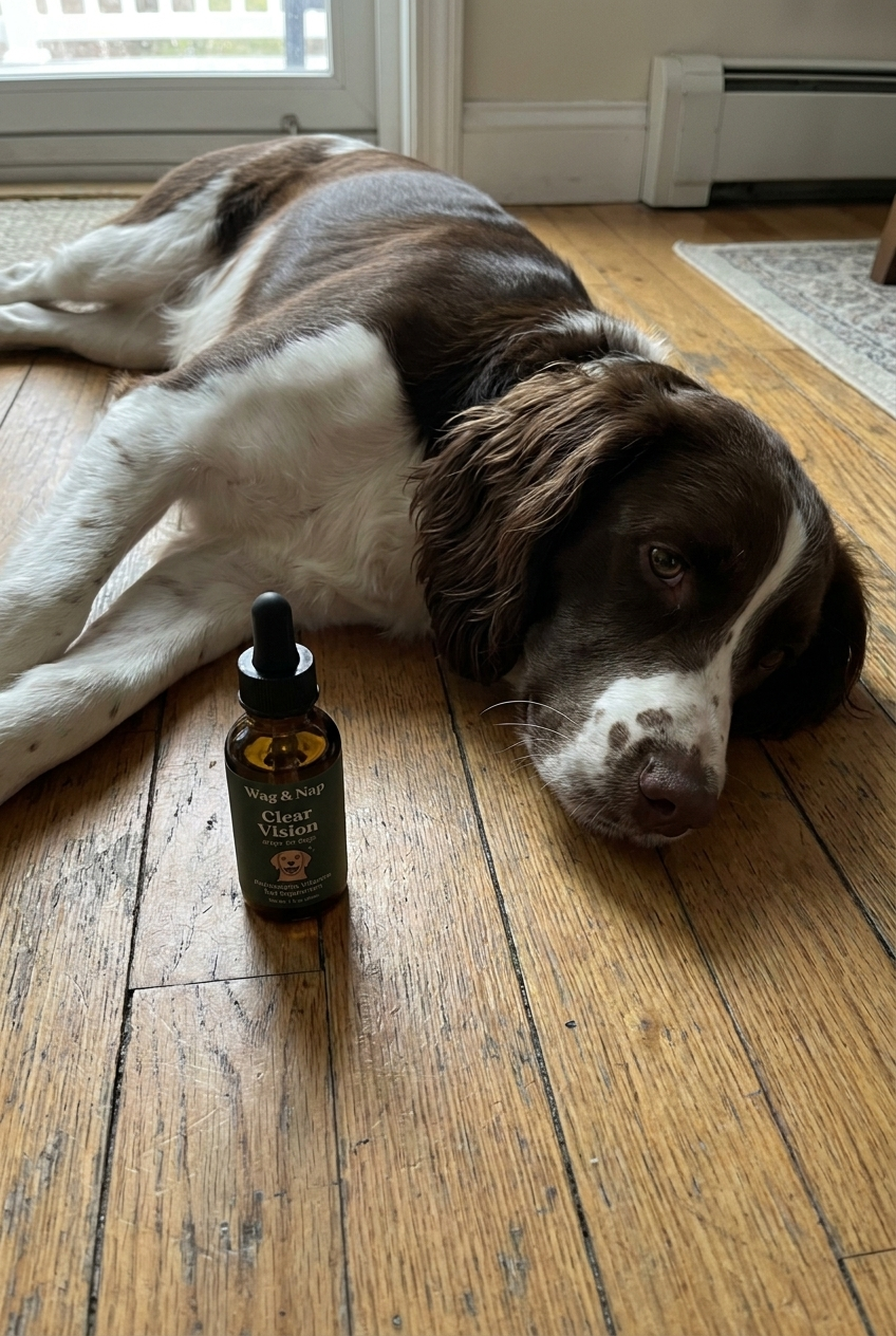 Rufus, 4, springer spaniel — 2 months in